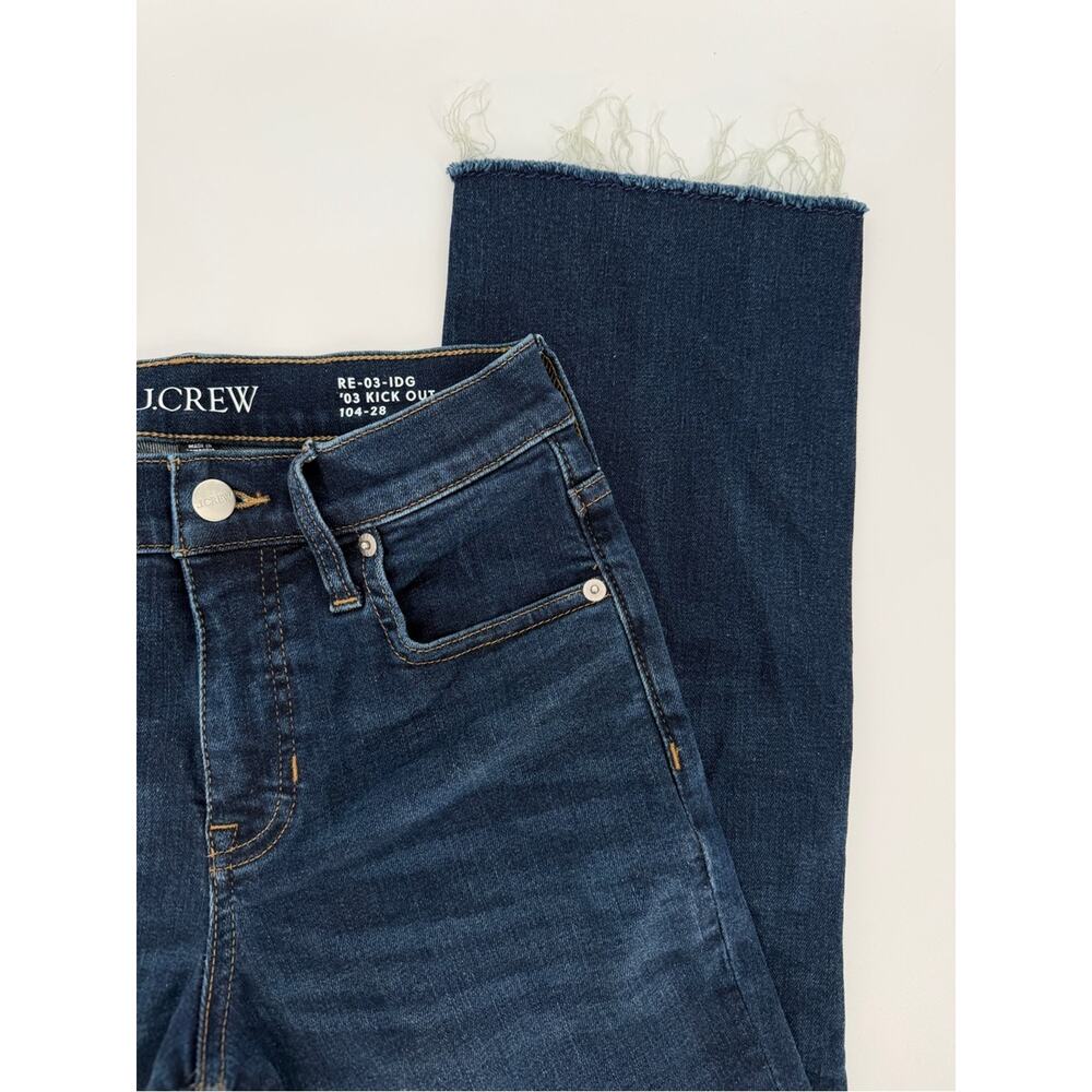 J.Crew '03 Kick Out Cropped Jeans Blue Raw Hem Women's - Size 25P - Picture 6 of 10